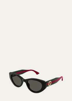 GucciCat-Eye Recycled Acetate Sunglasses
