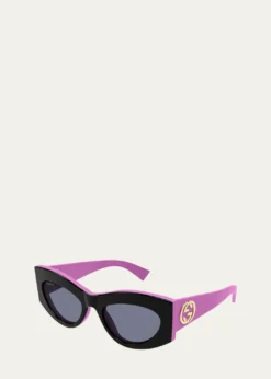 GucciCat-Eye Recycled Acetate Sunglasses