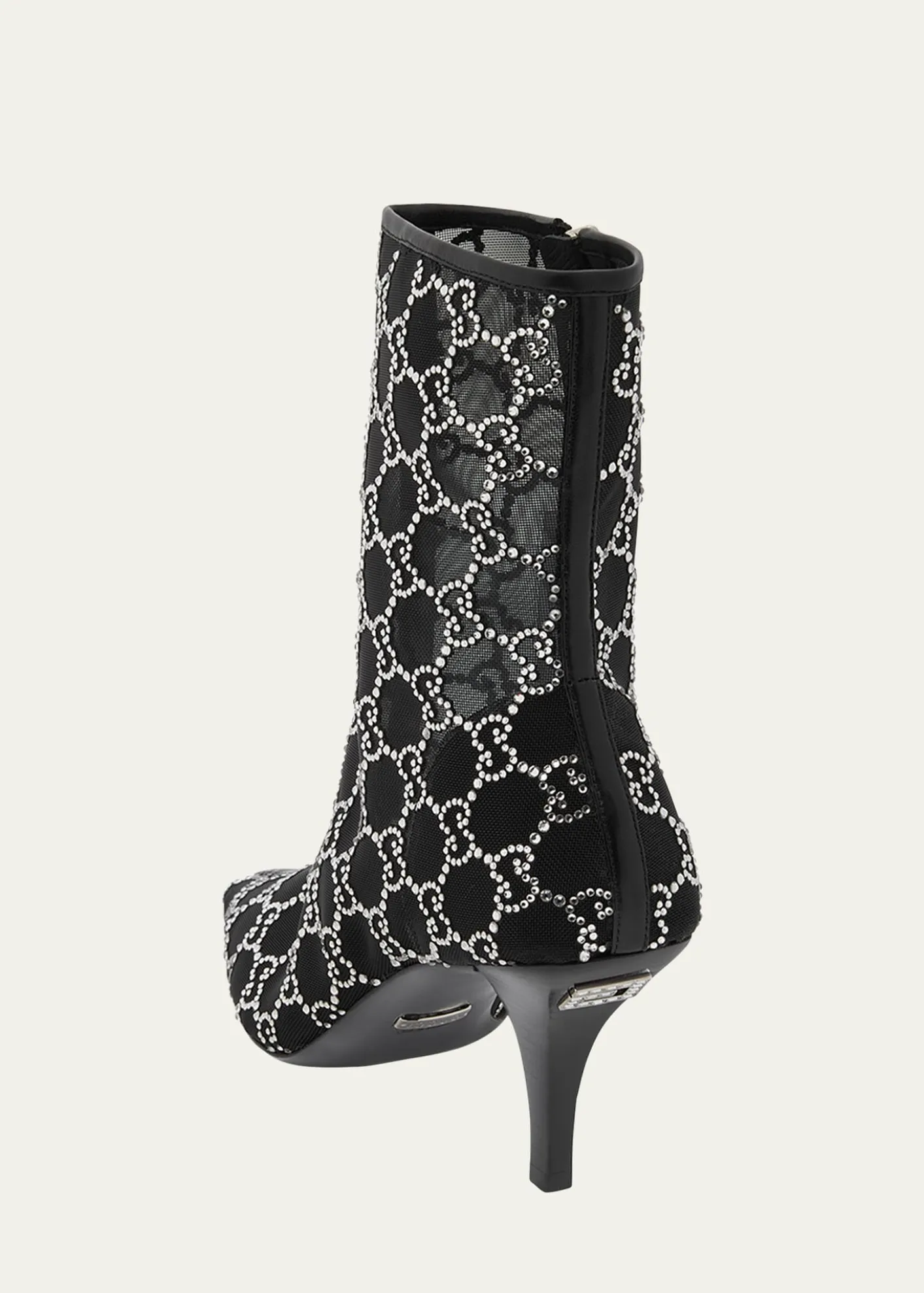 GucciDemi Crystal Mesh Ankle Booties