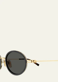 GucciEmblem 52mm Acetate & Metal Oval Sunglasses