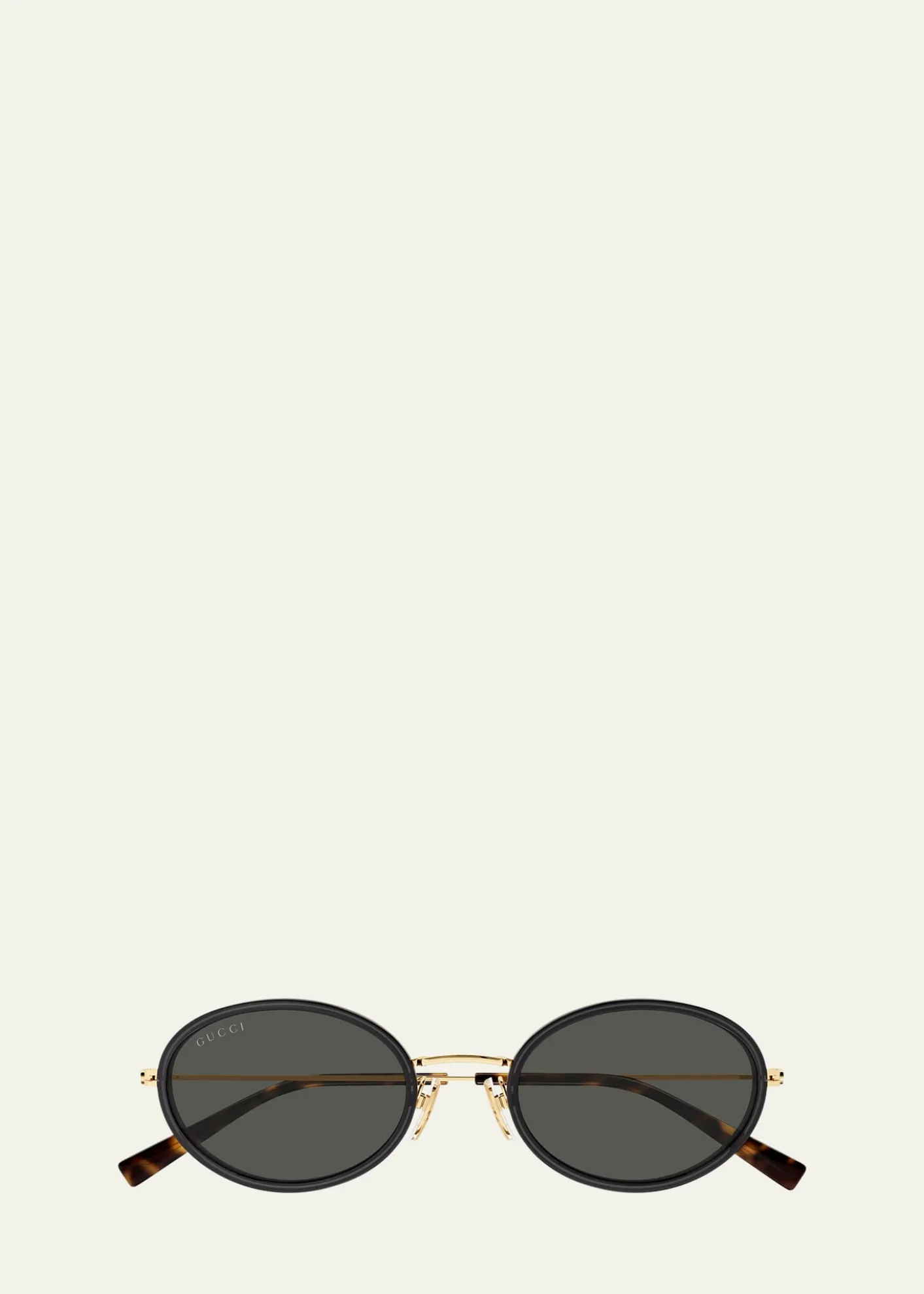 GucciEmblem 52mm Acetate & Metal Oval Sunglasses