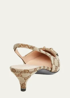 GucciErin GG Canvas Bit Slingback Pumps