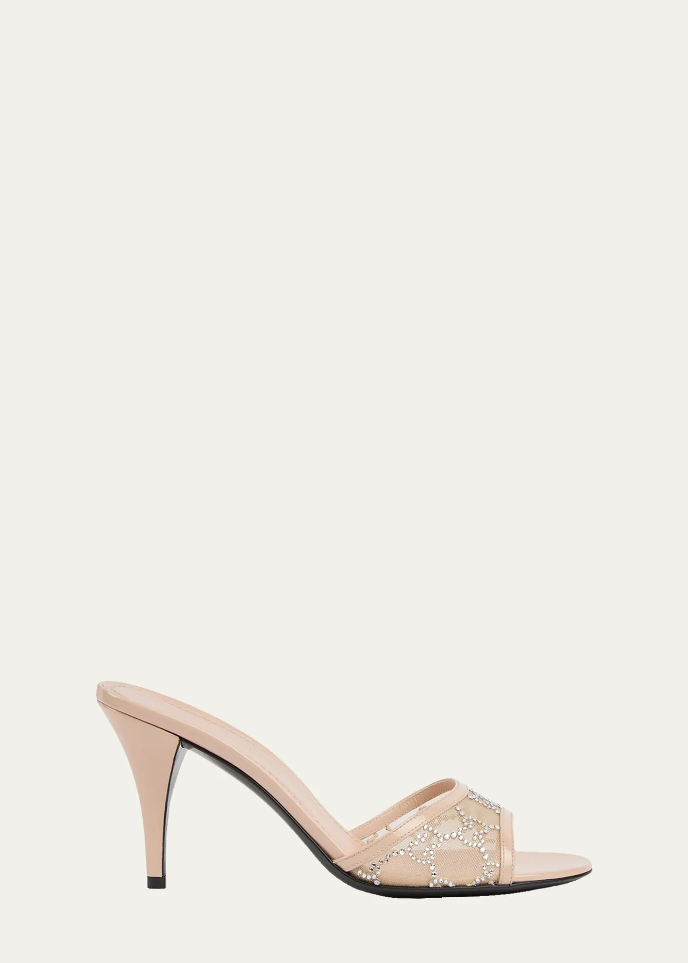 GucciErin Jeweled Leather Stiletto Sandals