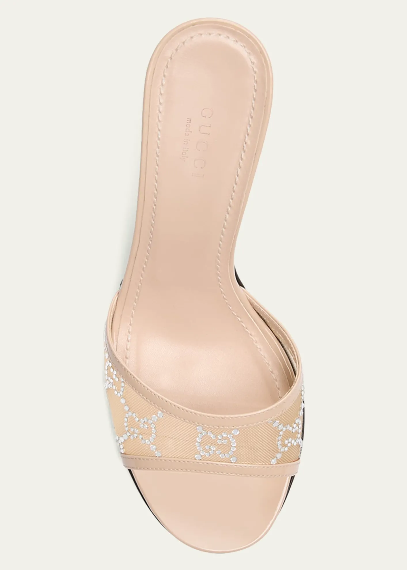 GucciErin Jeweled Leather Stiletto Sandals