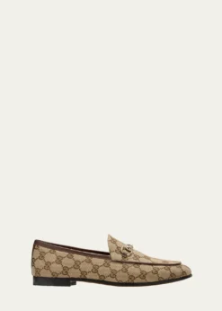 GucciGG Canvas Flat Loafers