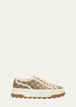 GucciGG Canvas Low-Top Platform Sneakers