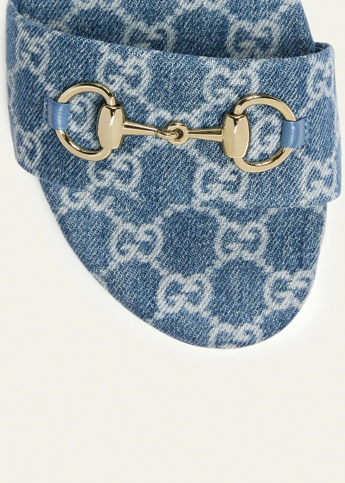 GucciGG Denim Slide Sandals