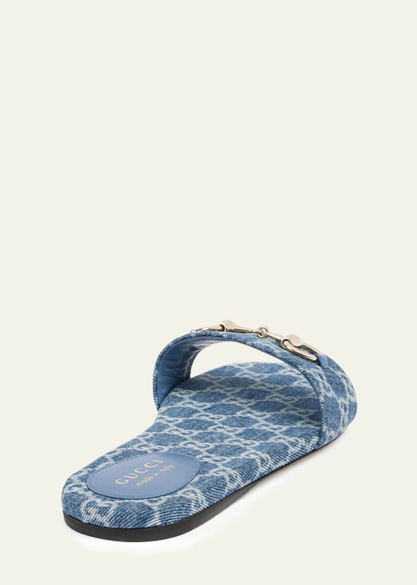 GucciGG Denim Slide Sandals