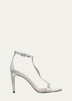 GucciGlow Light Leather New Bamboo Sandals