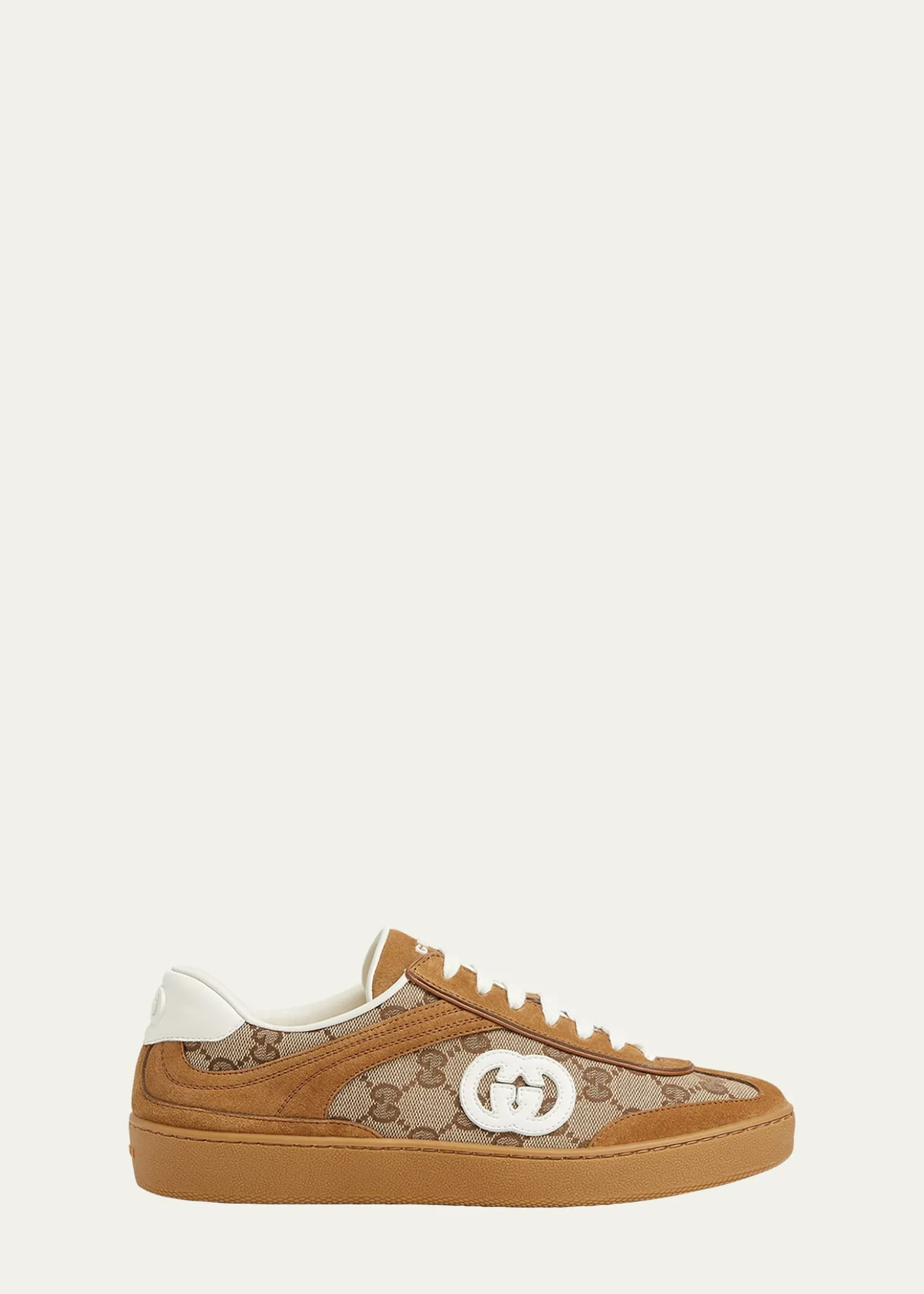 GucciG75 Suede and Leather GG Sneakers