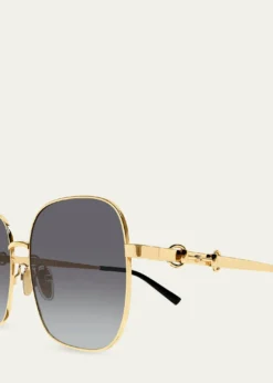 GucciHorsebit 58mm Square Sunglasses