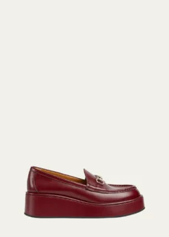 GucciIdle Leather Bit Platform Loafers
