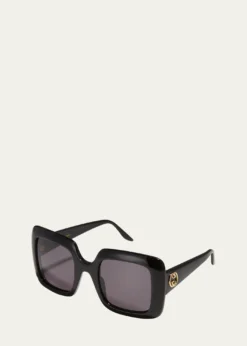 GucciInterlocking G Oversized Square Acetate Sunglasses