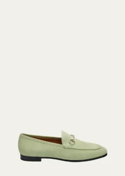 GucciJordaan Horsebit Suede Loafers