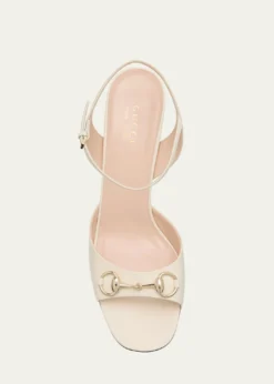 GucciLady Horsebit Leather Sandals