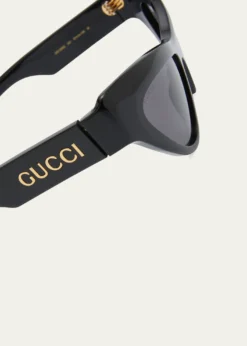 GucciLogo Acetate Butterfly Sunglasses