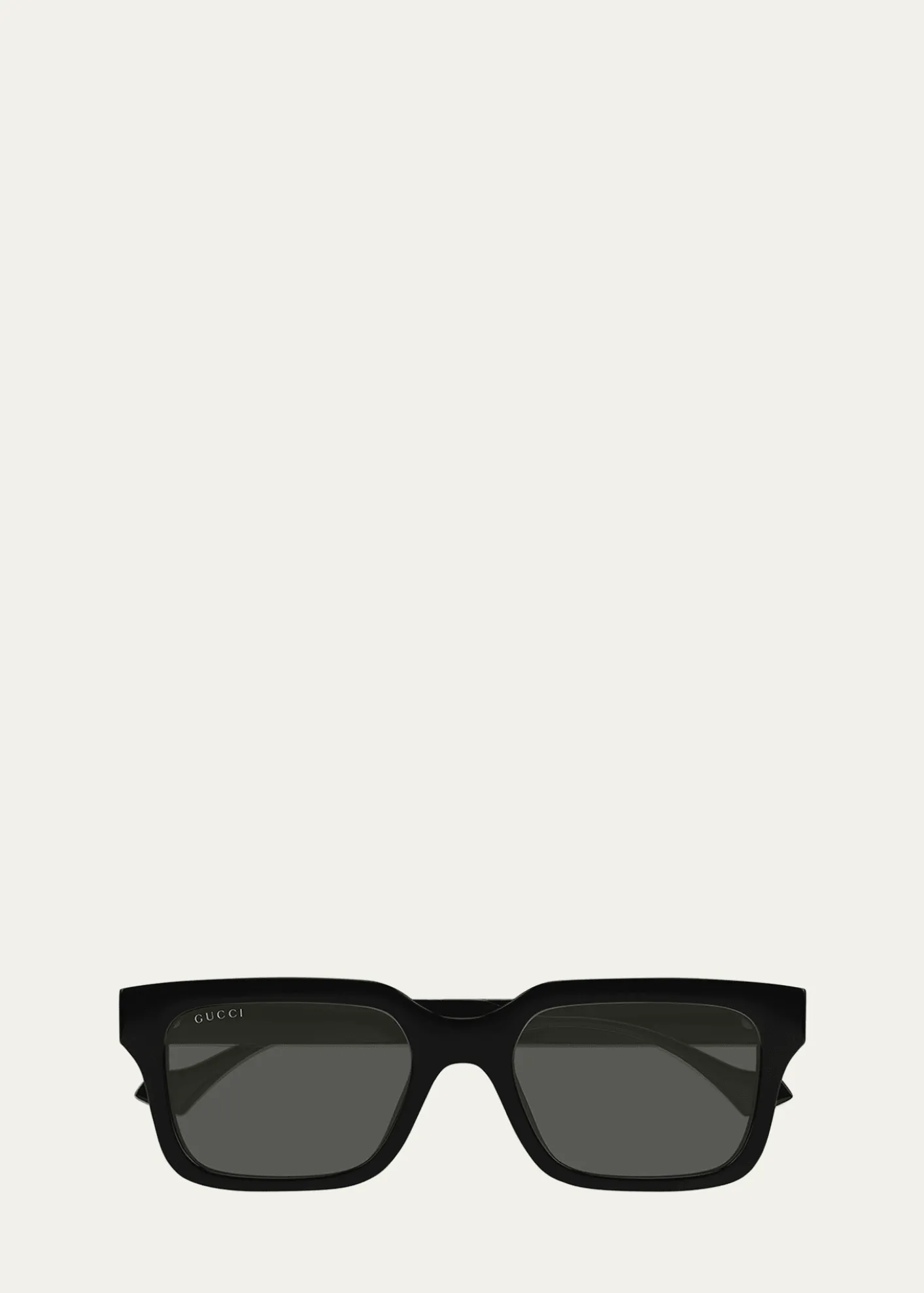 GucciMen's Transparent Rectangle Sunglasses