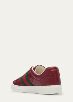 GucciMen's Ace GG Embossed Leather Low-Top Sneakers