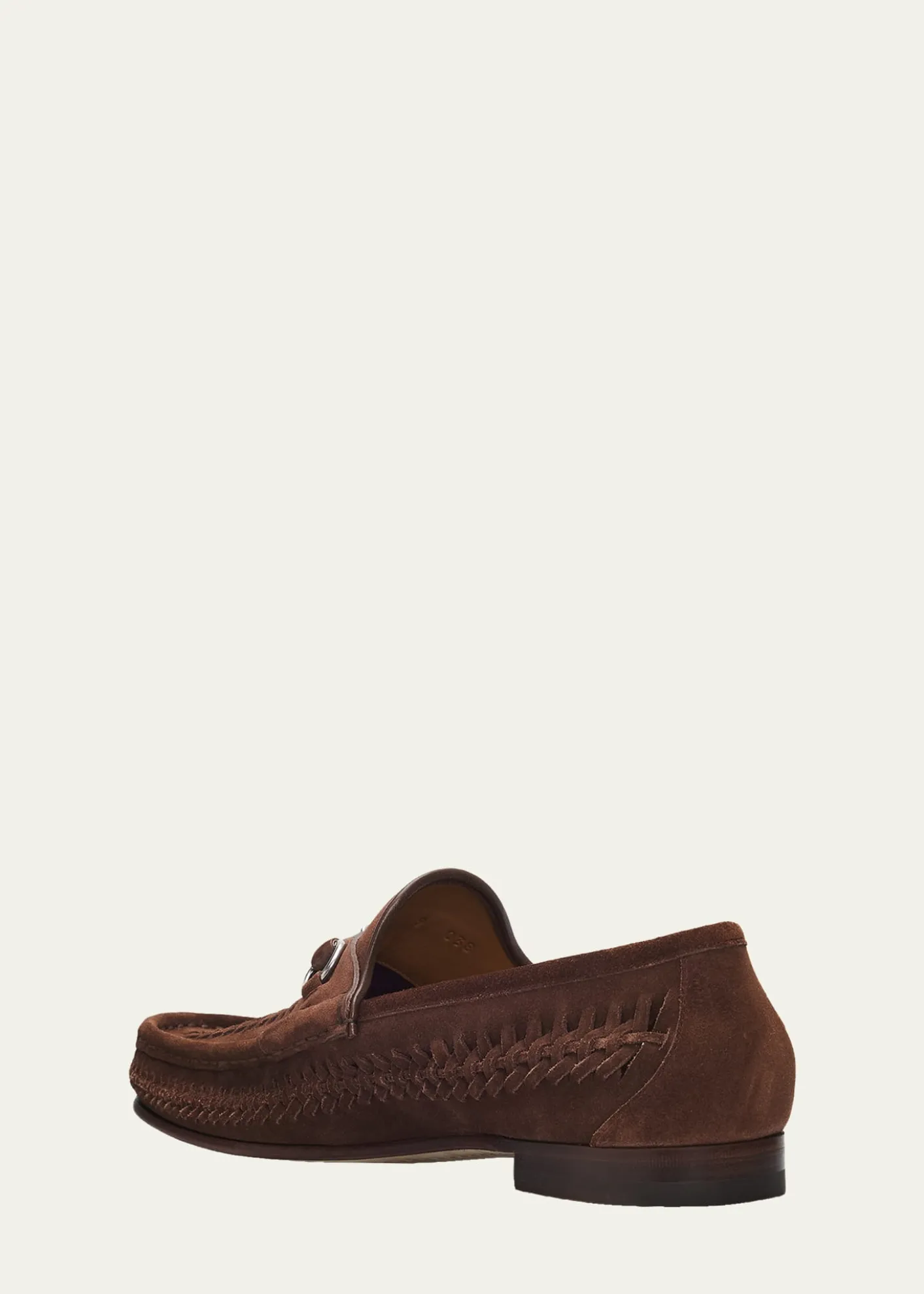 GucciMen's Horsebit 1953 Woven Suede Bit Loafers