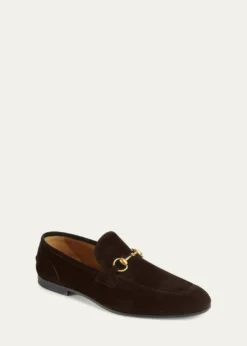 GucciMen's Jordaan Suede Bit Loafers