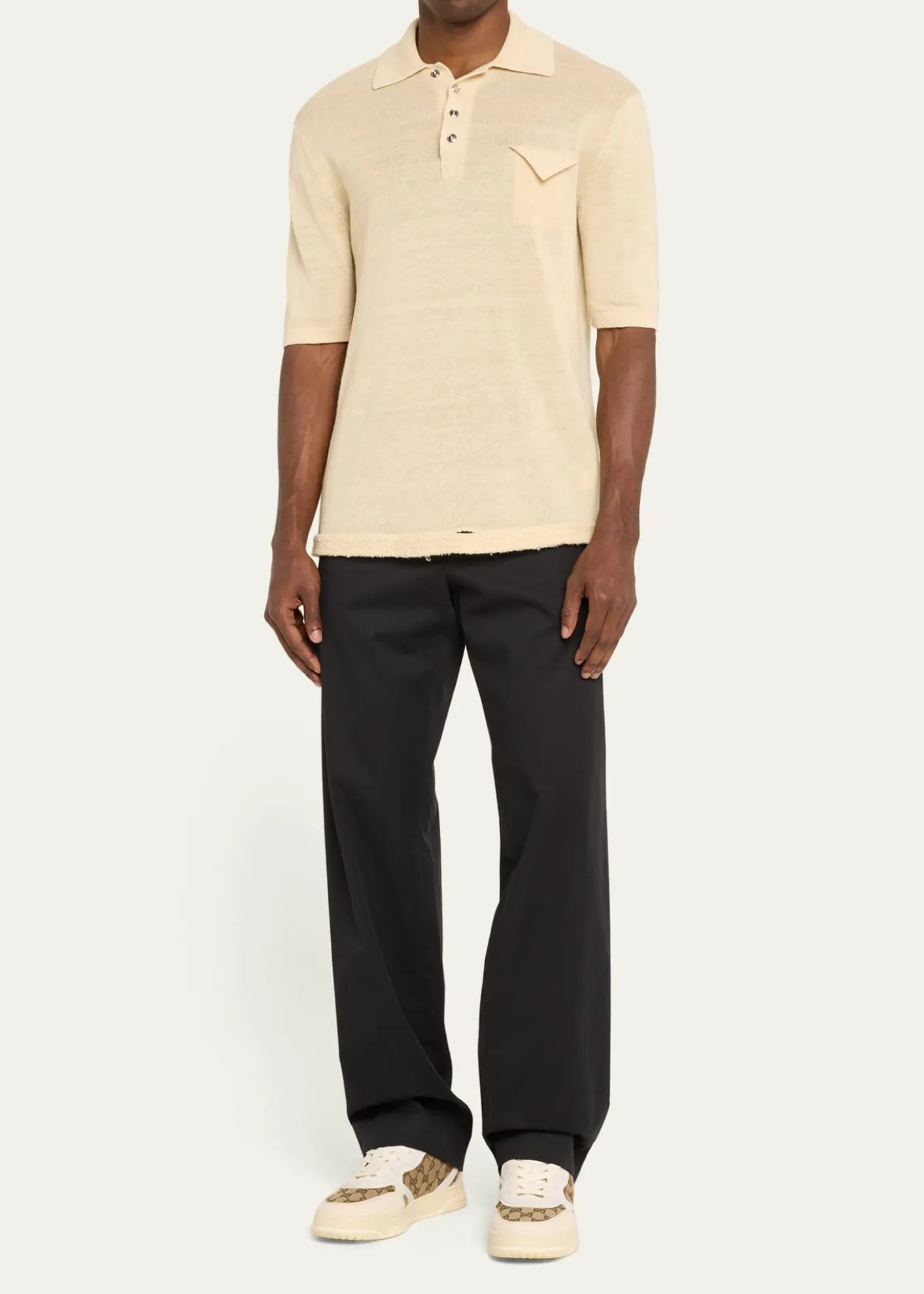 GucciMen's Re-Web GG Supreme Canvas and Leather Sneakers