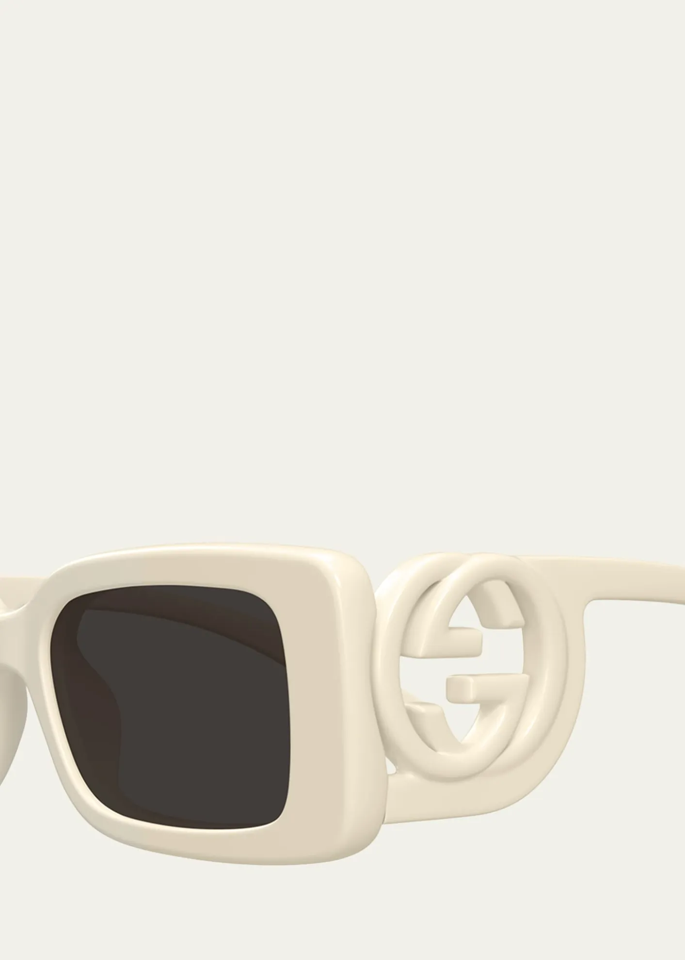 GucciMonochrome GG Rectangle Acetate Sunglasses