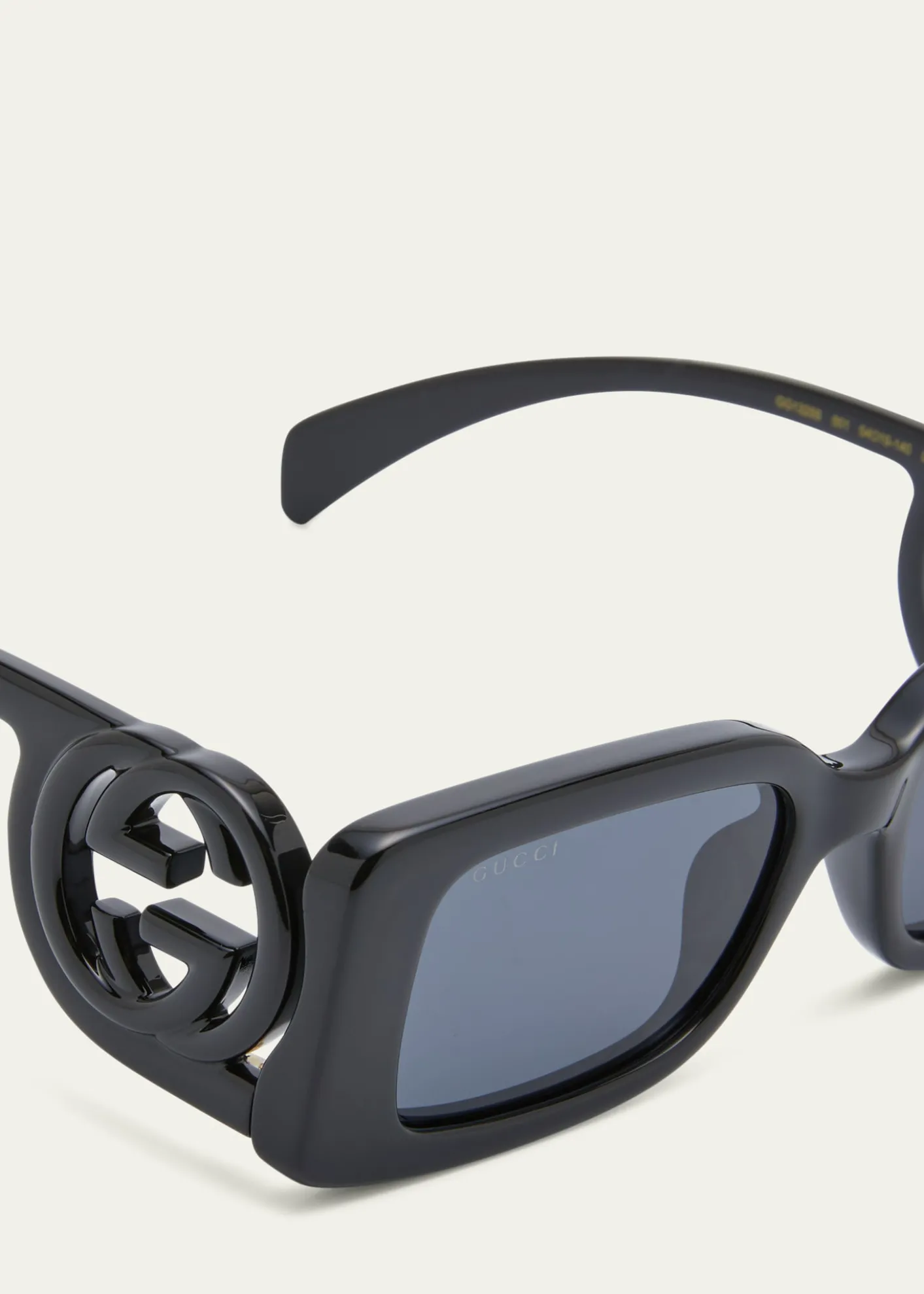GucciMonochrome GG Rectangle Acetate Sunglasses