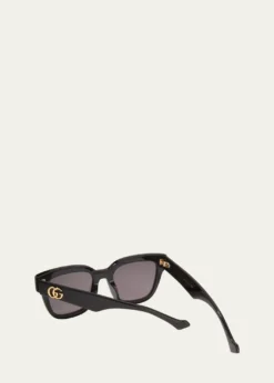 GucciOversized Rectangle Acetate Sunglasses