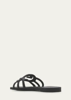 GucciPalma GG Rubber Flat Slide Sandals