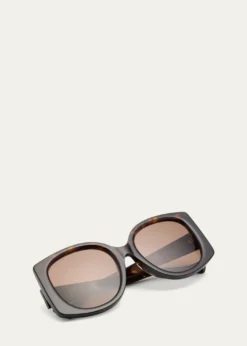 GucciRaised Interlocking GG Acetate Butterfly Sunglasses