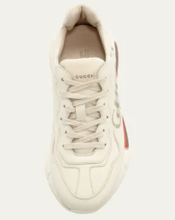 GucciRhyton Gucci Print Leather Trainer