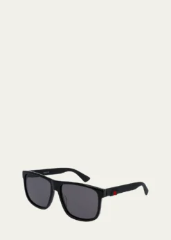GucciSquare Acetate Sunglasses, Black