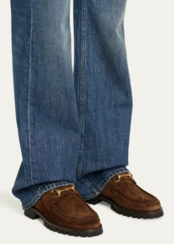 GucciSylke Suede Horsebit Booties