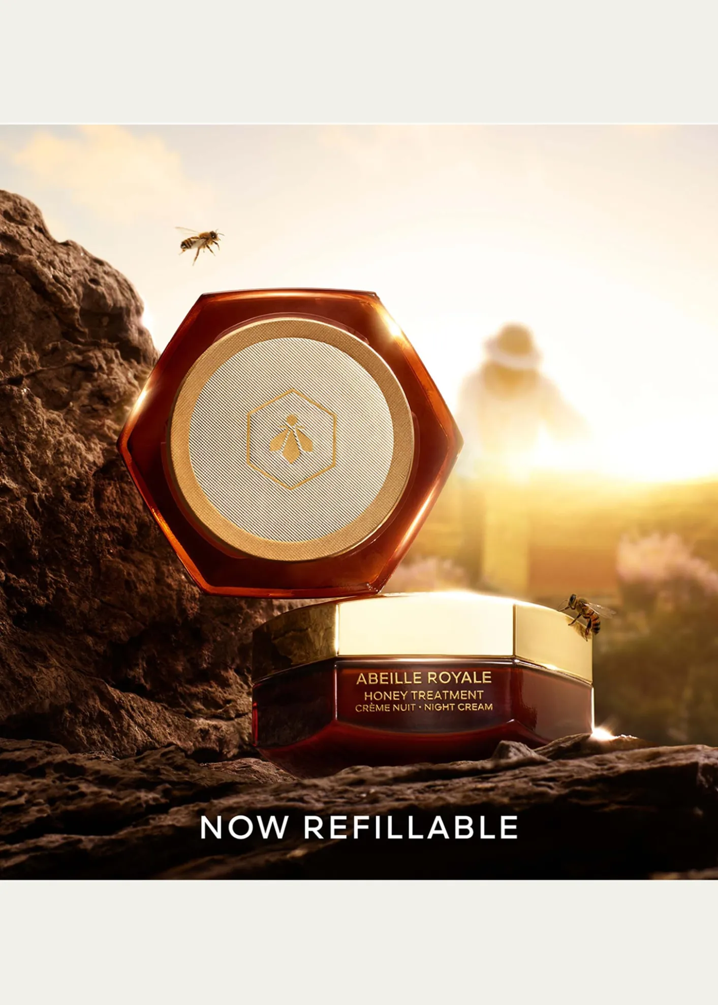 GuerlainAbeille Royale Honey Treatment Night Cream with Hyaluronic Acid, 1.7 oz.