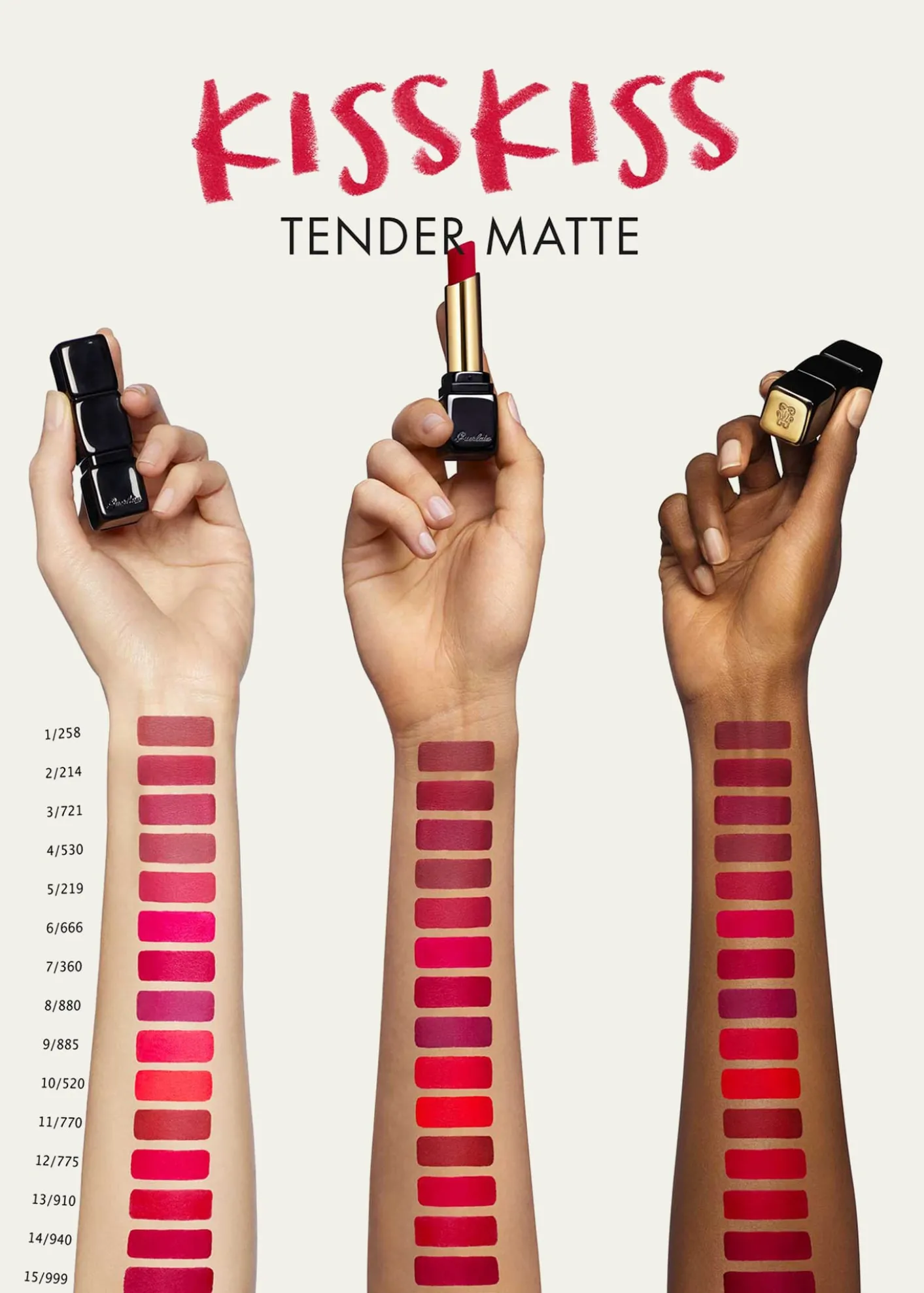 GuerlainKissKiss Tender 16-Hour Comfort Lightweight Luminous Matte Lipstick