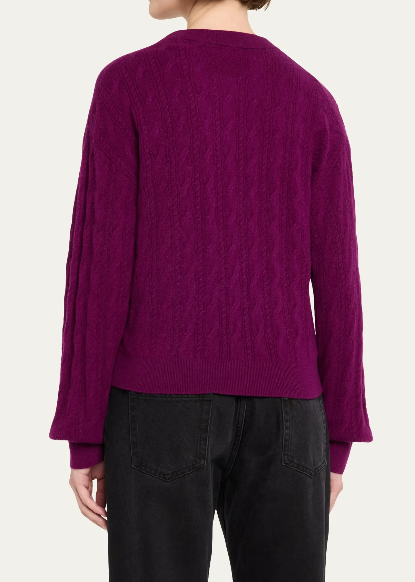 Guest in ResidenceCashmere Cable Collegiate Sweater