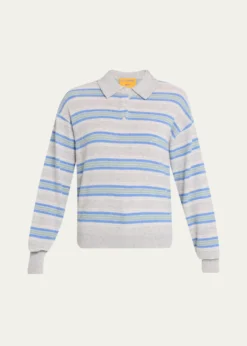 Guest in ResidenceCollegiate Stripe Cashmere Polo