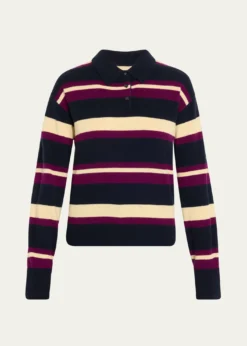 Guest in ResidenceCollegiate Striped Cashmere Polo