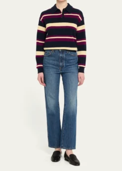 Guest in ResidenceCollegiate Striped Cashmere Polo