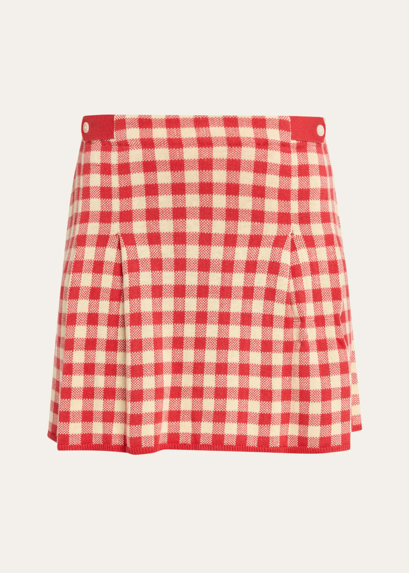 Guest in ResidenceGingham Pleated Mini Skirt