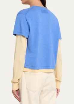 Guest in ResidenceLayered Cotton-Cashmere Tee