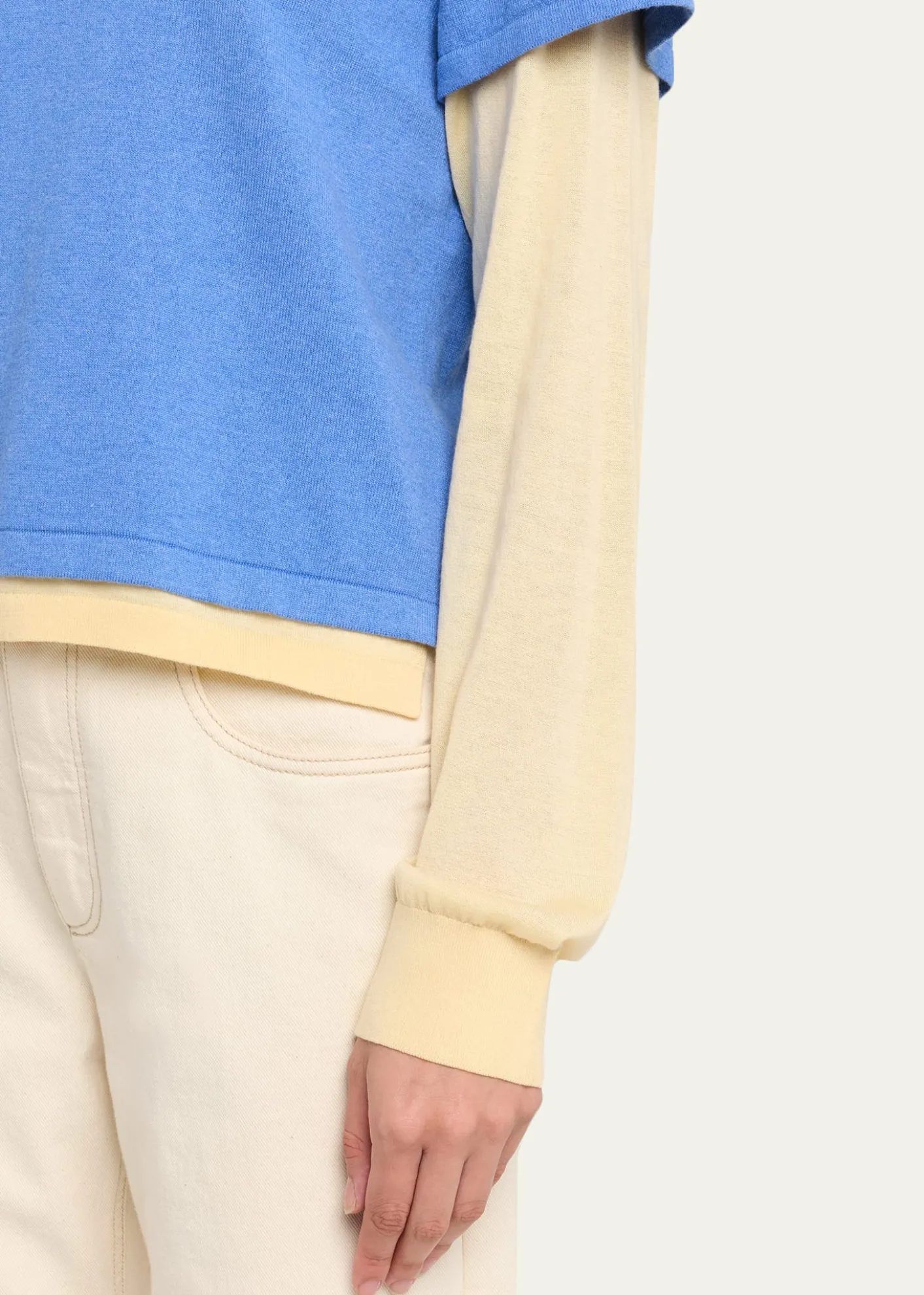 Guest in ResidenceLayered Cotton-Cashmere Tee