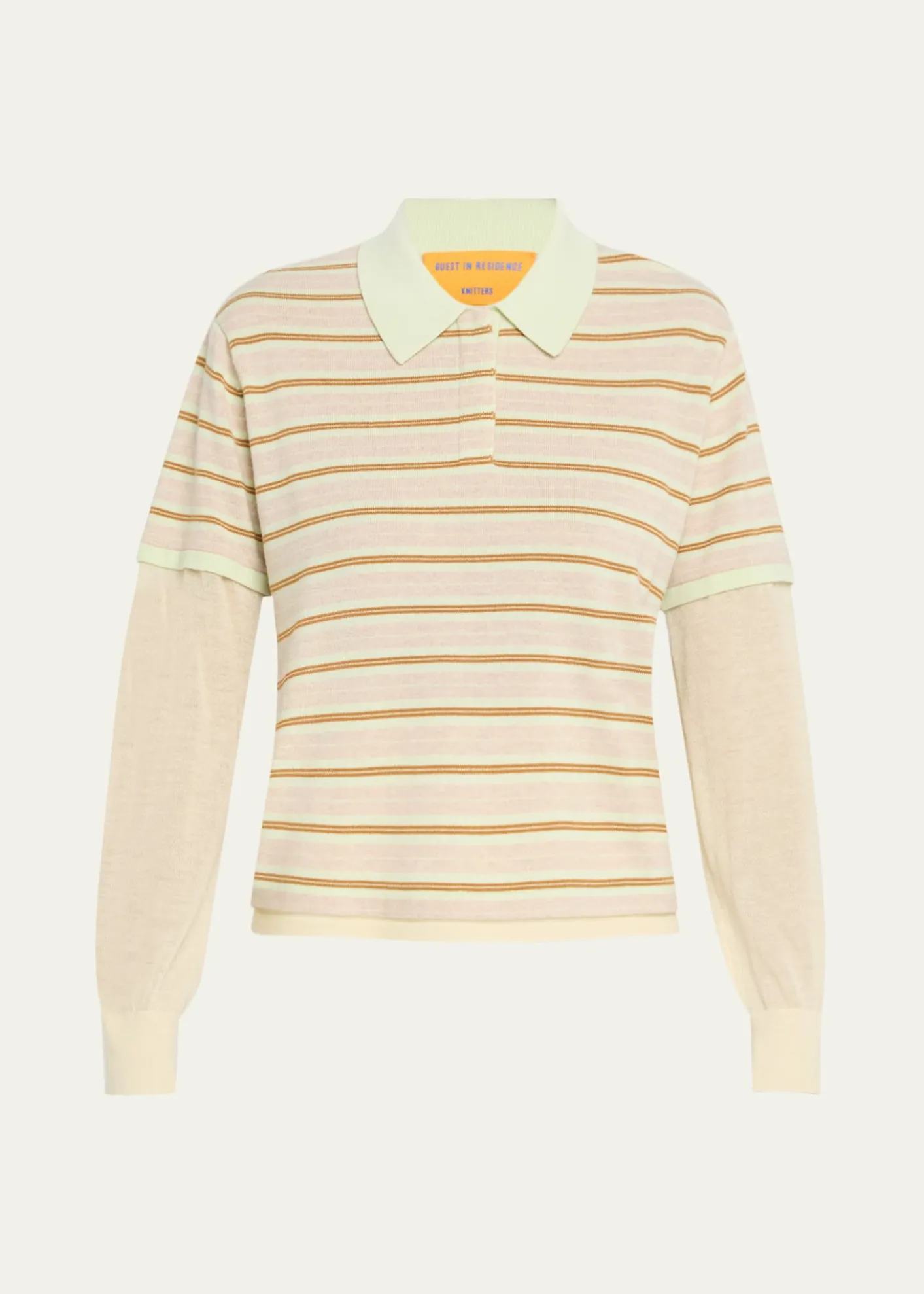 Guest in ResidenceLayered Stripe Cashmere Rugby Sweater
