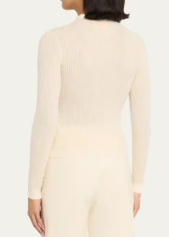 Guest in ResidenceShrunken Long-Sleeve Cashmere Polo