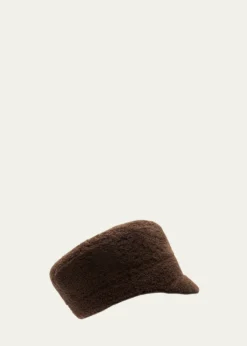 Gushlow and ColeCurly Merino Shearling & Leather Cap