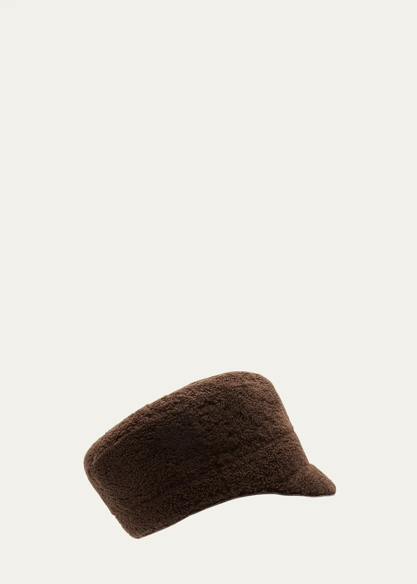 Gushlow and ColeCurly Merino Shearling & Leather Cap