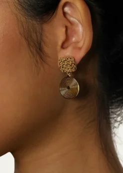 Gwen BelotiXO Drop Disk Earrings