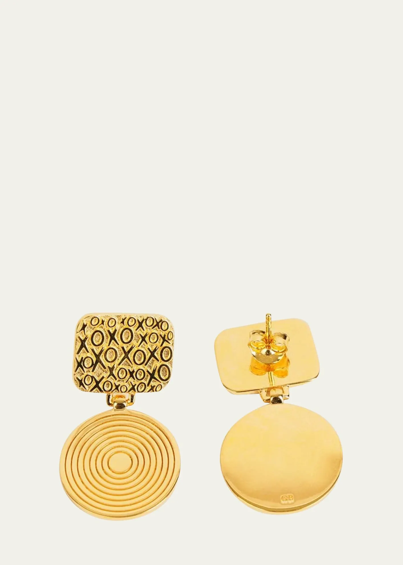 Gwen BelotiXO Drop Disk Earrings