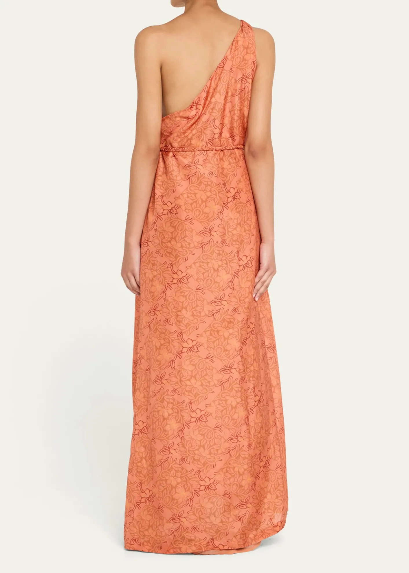 Hannah ArtwearHelena Floral Silk Asymmetric Gown