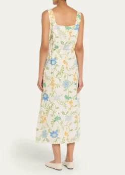 Hannah ArtwearPaloma Bloom Button-Front Linen Dress